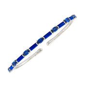 ETHO MARIA 18K White Gold Blue Sapphire and Lapis Cuff